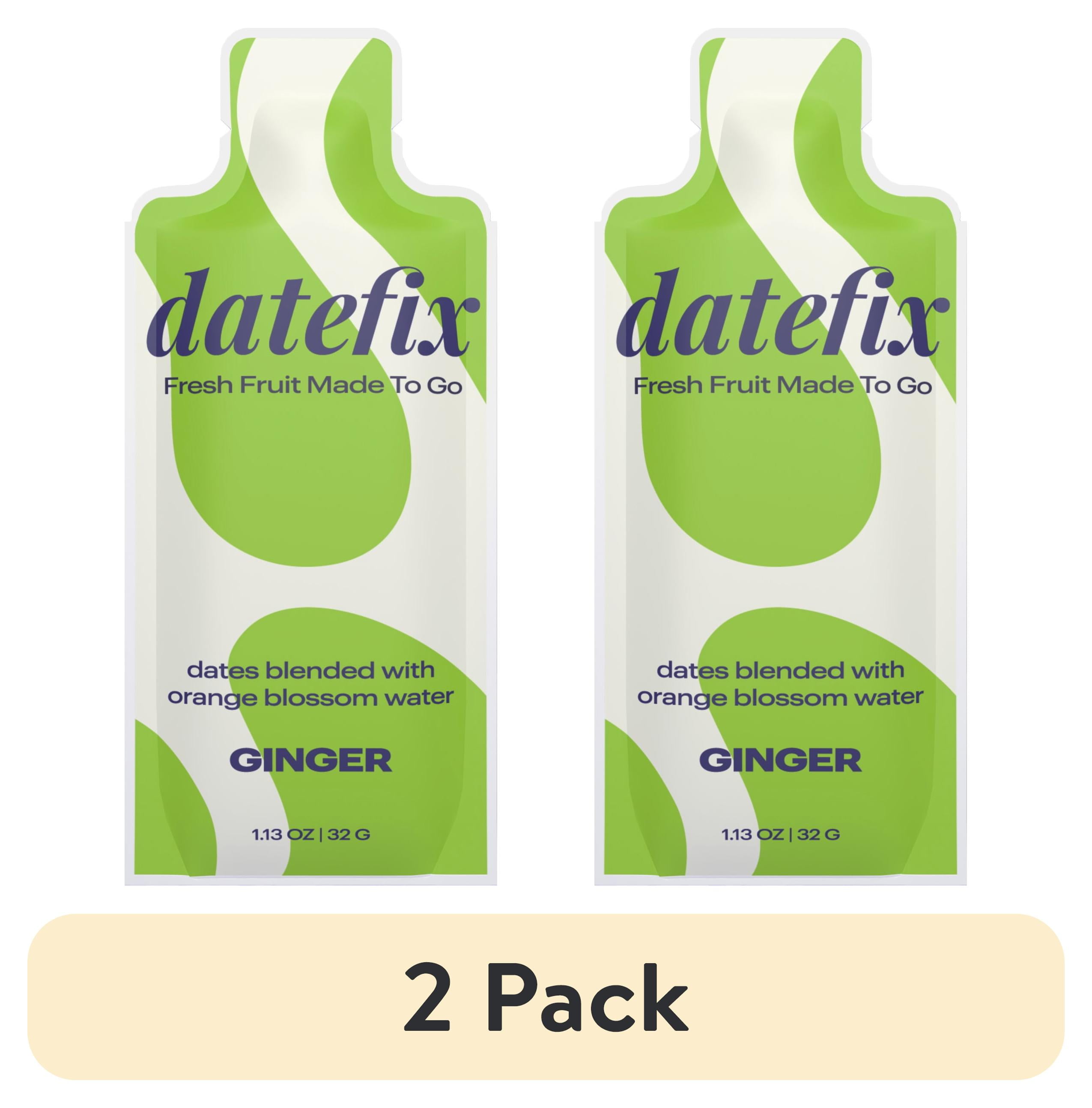 2 pack) DATEFIX® Ginger Whole Food Energy Snack, 1.13 oz Pouch