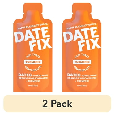 (2 pack) DATEFIX® Turmeric Whole Food Energy Snack, 1.13 oz Pouch