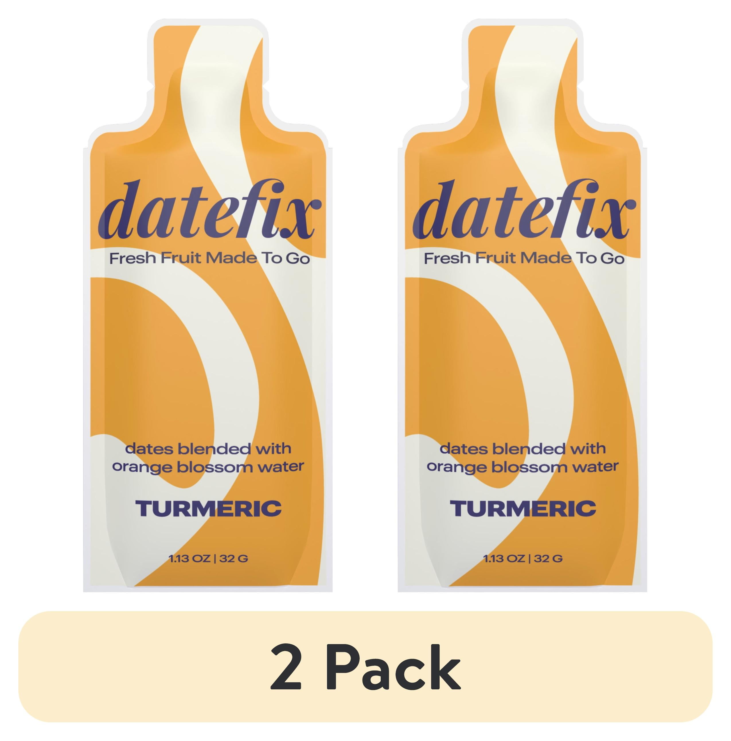 (2 pack) DATEFIX® Turmeric Whole Food Energy Snack, 1.13 oz Pouch