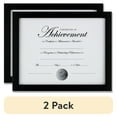 thumbnail image 1 of (2 pack) DAX Wood Gallery Document Frame with Two-Way Easel, 8.5 x 11, Black, 1 of 4