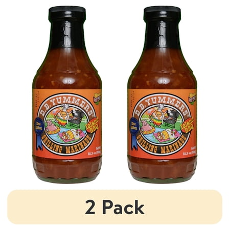 (2 pack) DB Yummers Island BBQ Sauce, 19.5 oz Jar