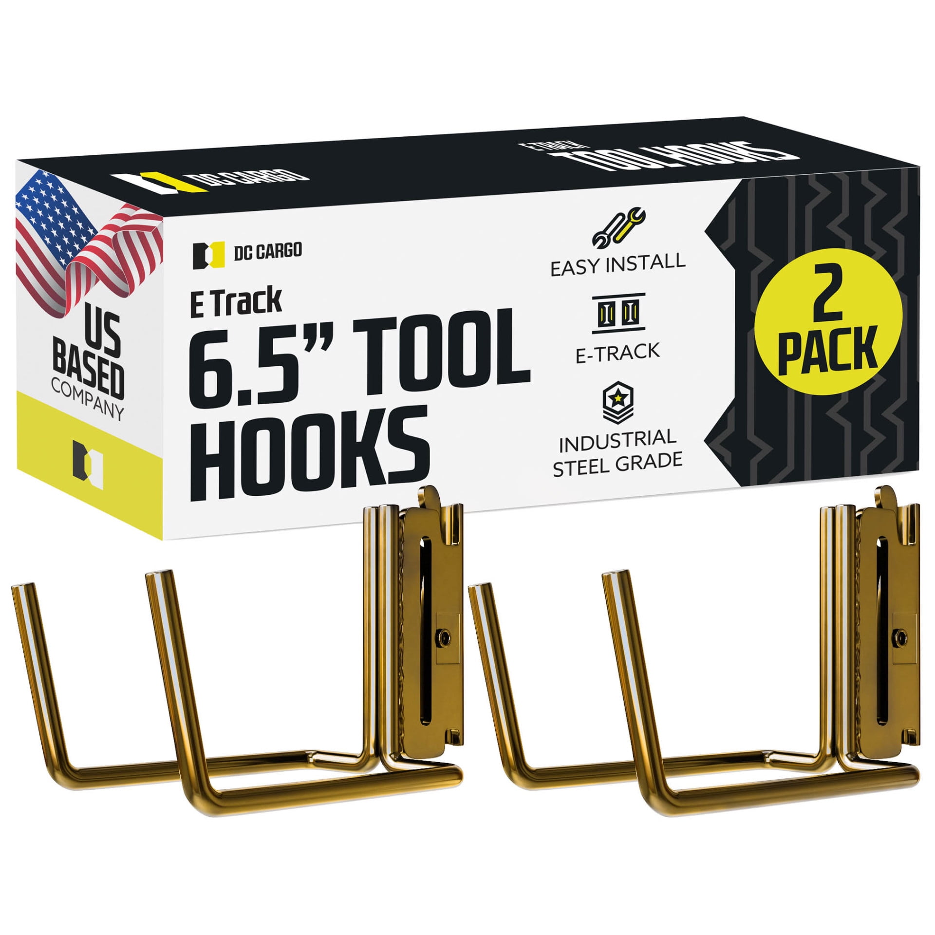 "2pack, DC Cargo Mall ETrack Heavy Duty Shovel/Tool Hanger Hook for