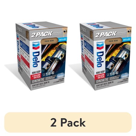 (2 pack) DELO XSP Full Synthetic Diesel Motor Oil SAE 15W-40 3 Gallon Smart Change Case