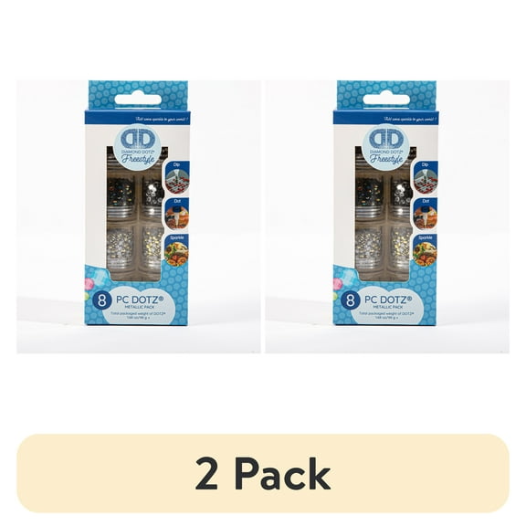 (2 pack) DIAMOND DOTZ® Freestyle DOTZ® Pack - Metallic - 8 Cylinders