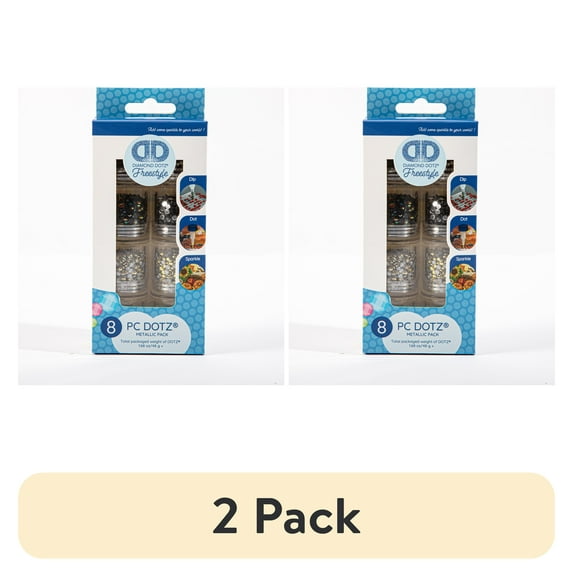 (2 pack) DIAMOND DOTZ® Freestyle DOTZ® Pack - Metallic - 8 Cylinders