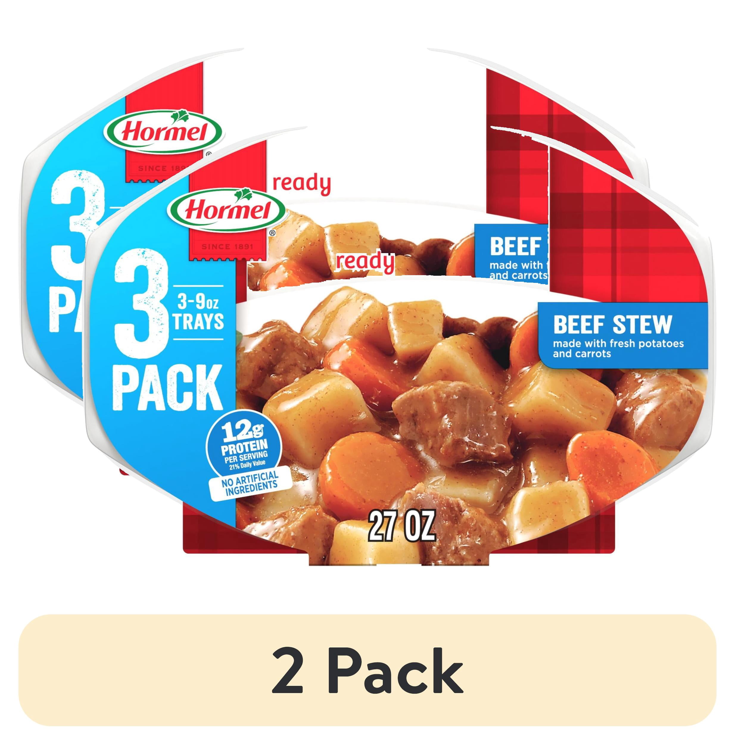 (2 pack) DINTY MOORE Beef Stew, Shelf-Stable, 12 Grams Protein, 9 oz Plastic Microwaveable Tray (3 Pack)