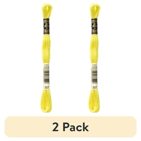 (2 pack) DMC Mouline 117-307 Six-Strand Embroidery Thread, Lemon, 8.7-Yards