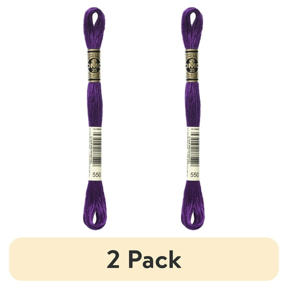 (2 pack) DMC Mouline Special Violet Floss Embroidery Yarn, 8.7 Yd.