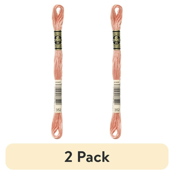 (2 pack) DMC Mouline 117-352 Six-Strand Embroidery Thread , Light Coral, 8.7-Yards