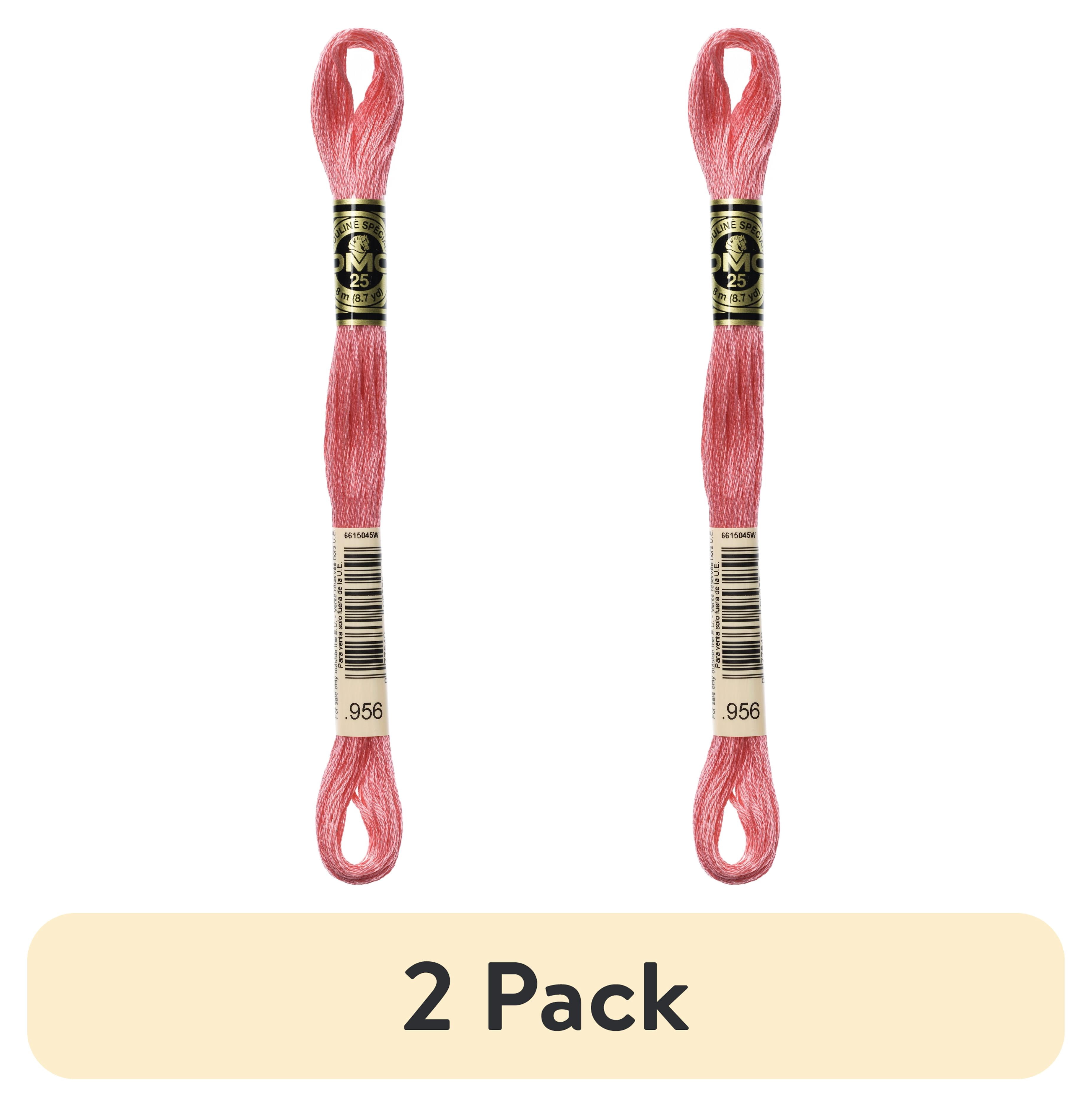 (2 pack) DMC Mouline 117-956 Bulk Buy Six-Strand Embroidery Thread 8.7-Yards Geranium