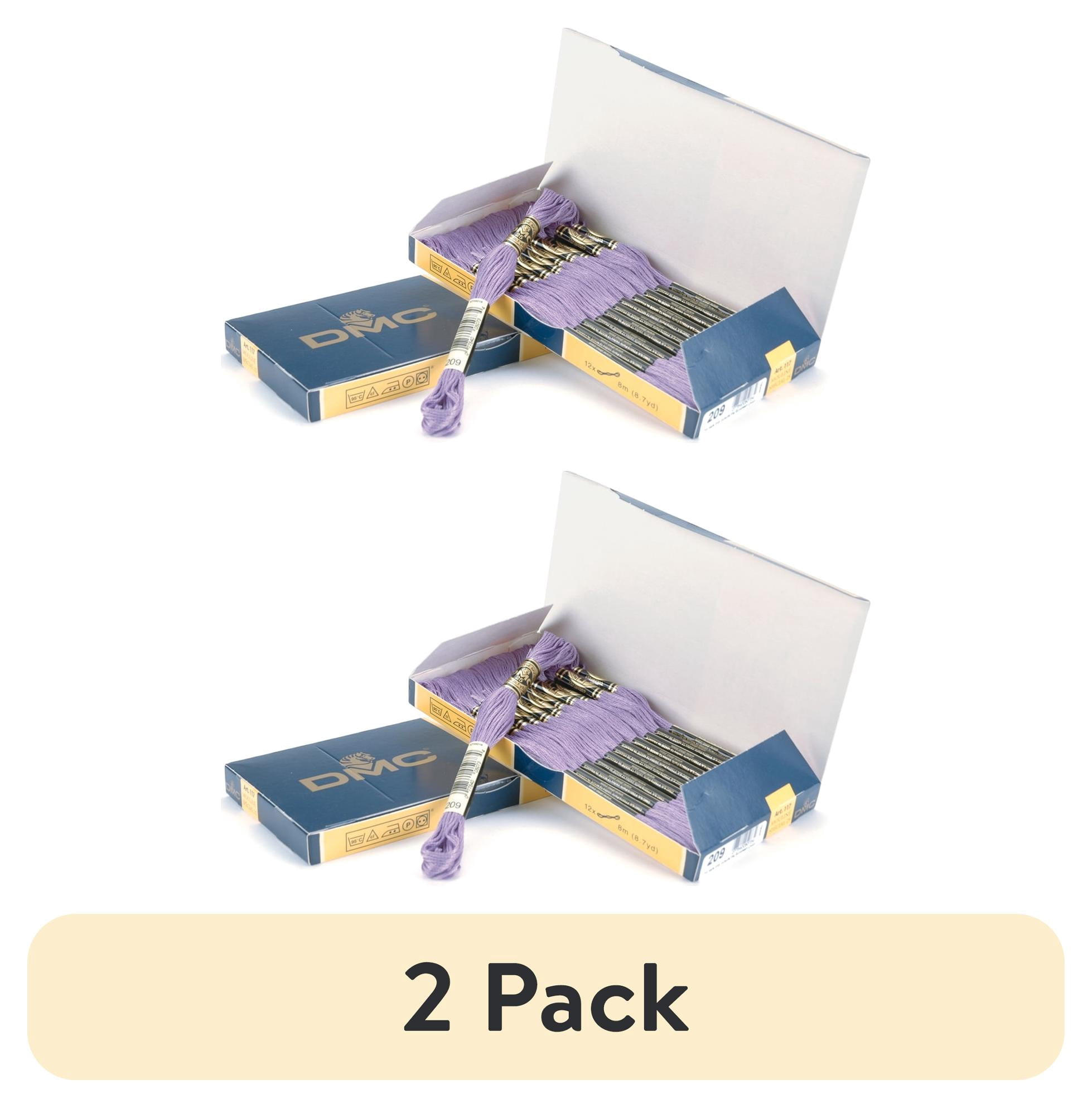 (2 pack) DMC Mouline 117-209 Six-Strand Embroidery Floss, Dark Lavender, 8.7 yd