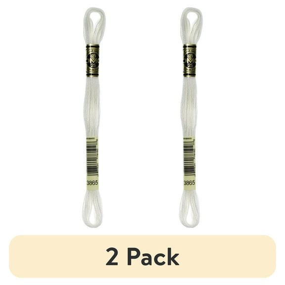 (2 pack) DMC Mouline 117-3865 Six-Strand Embroidery Thread , Winter White, 8.7-Yards
