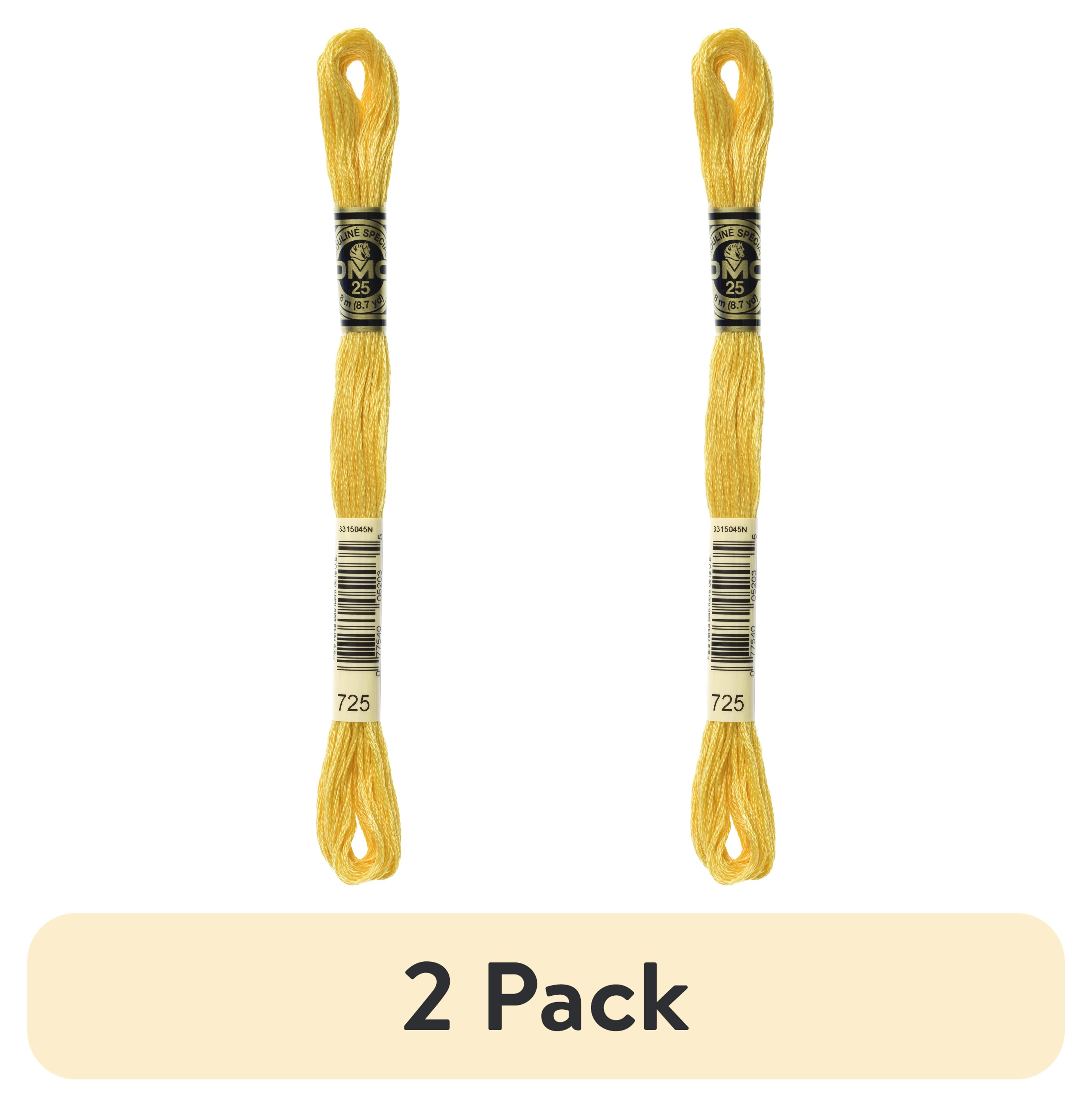 (2 pack) DMC Mouline 117-725 Six-Strand Embroidery Thread, Topaz, 8.7-Yards