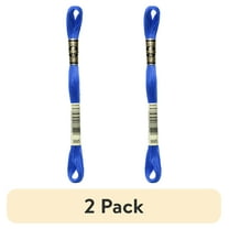 (2 pack) DMC Mouline 117-995 Bulk Buy Six-Strand Embroidery Thread, Dark Electric Blue, 8.7-Yards