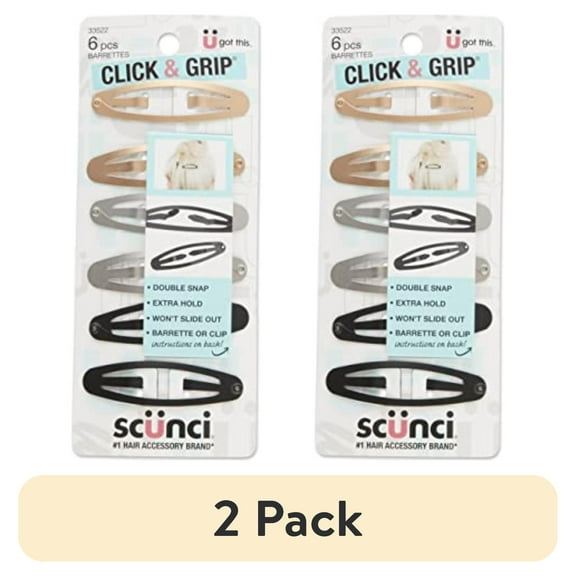 (2 pack) DOUBLE SNAP CLIP 6PK