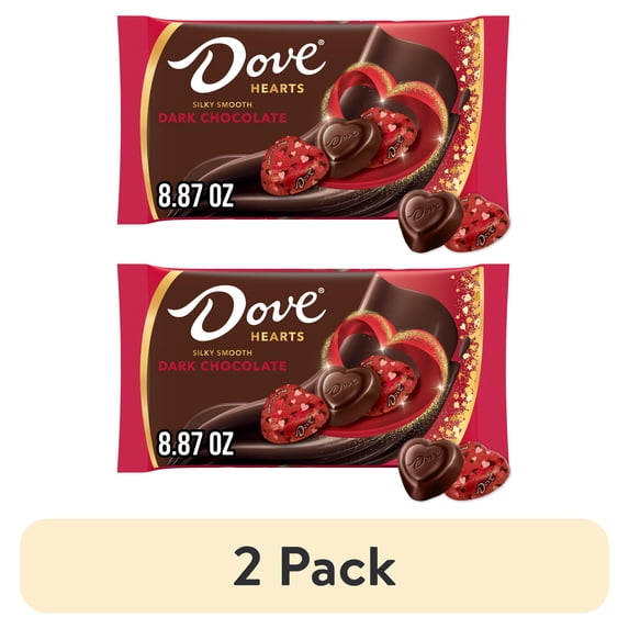 (2 pack) Dove Promises Dark Chocolate Valentines Day Candy Gifts - 8.87 oz