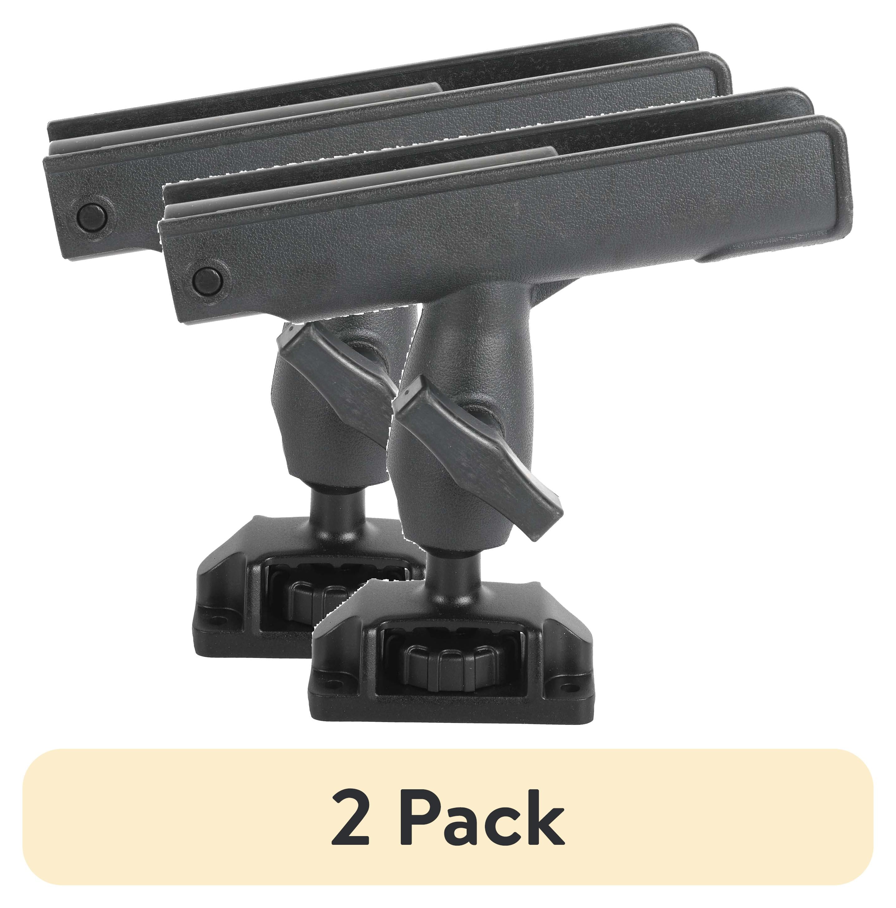 (2 pack) D DRIFT ALL THINGS WATER Kayak Track Mount Kit with Rod Holder and Paddle Clips, 9in Tracks, Black