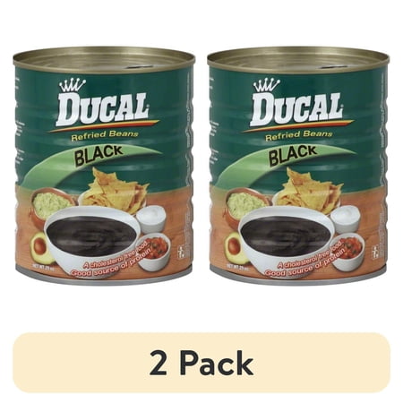 (2 pack) Ducal Traditional Refried Black Beans, 29 oz