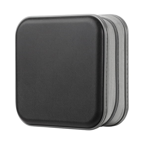(2 pack) DVD Case, 48 Capacity Black CD Hard Plastic Case Storage Holder Wallet