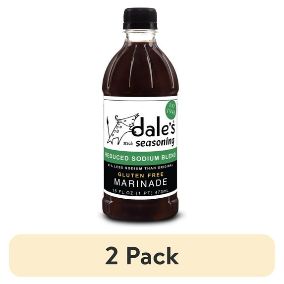 (2 pack) Dale's Seasoning Reduced Sodium Blend, 16 fl. oz., Liquid Marinade