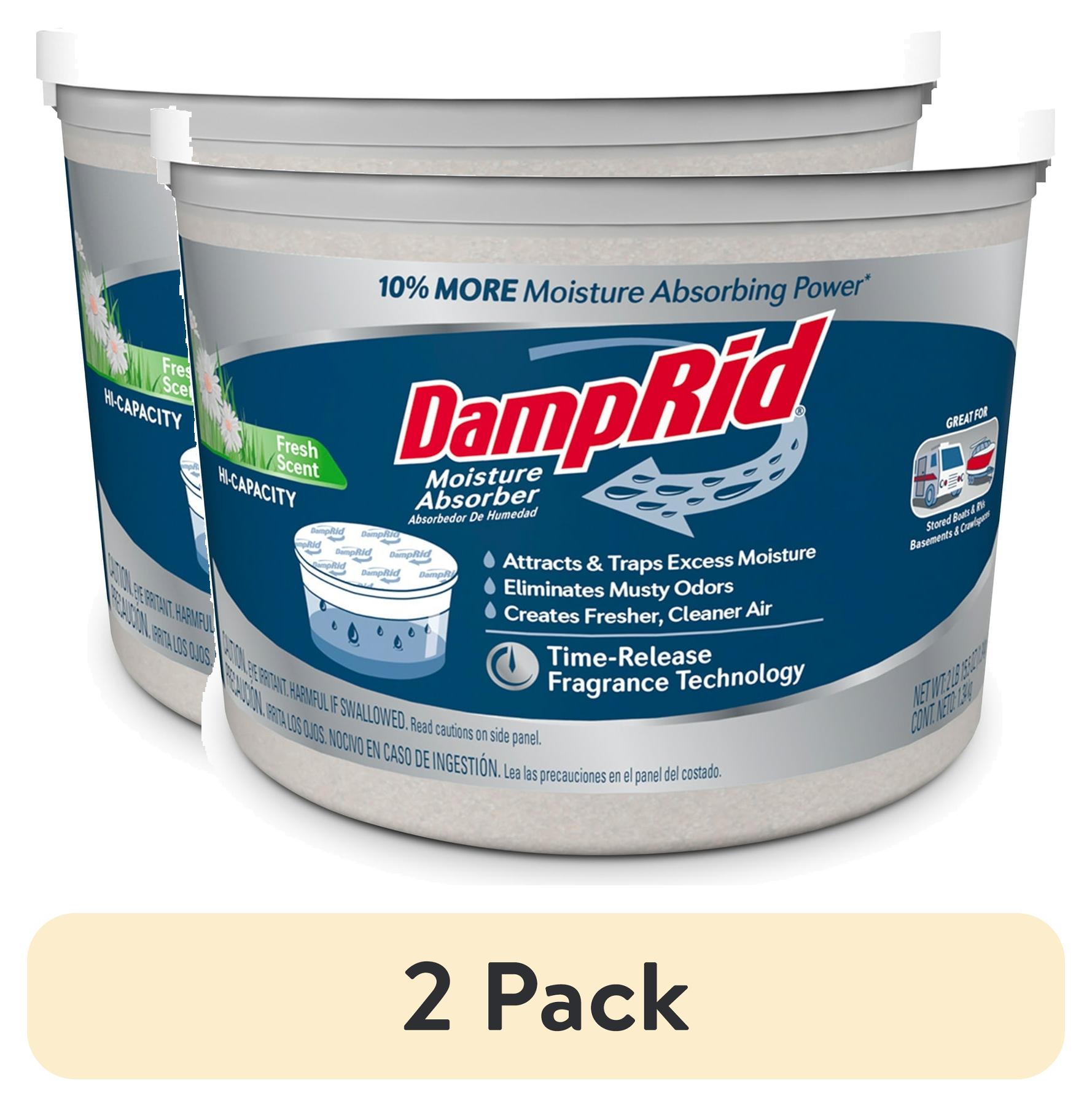 (2 pack) DampRid Hi-Capacity Moisture Absorber, Fresh Scent, 2LB 15.5OZ,