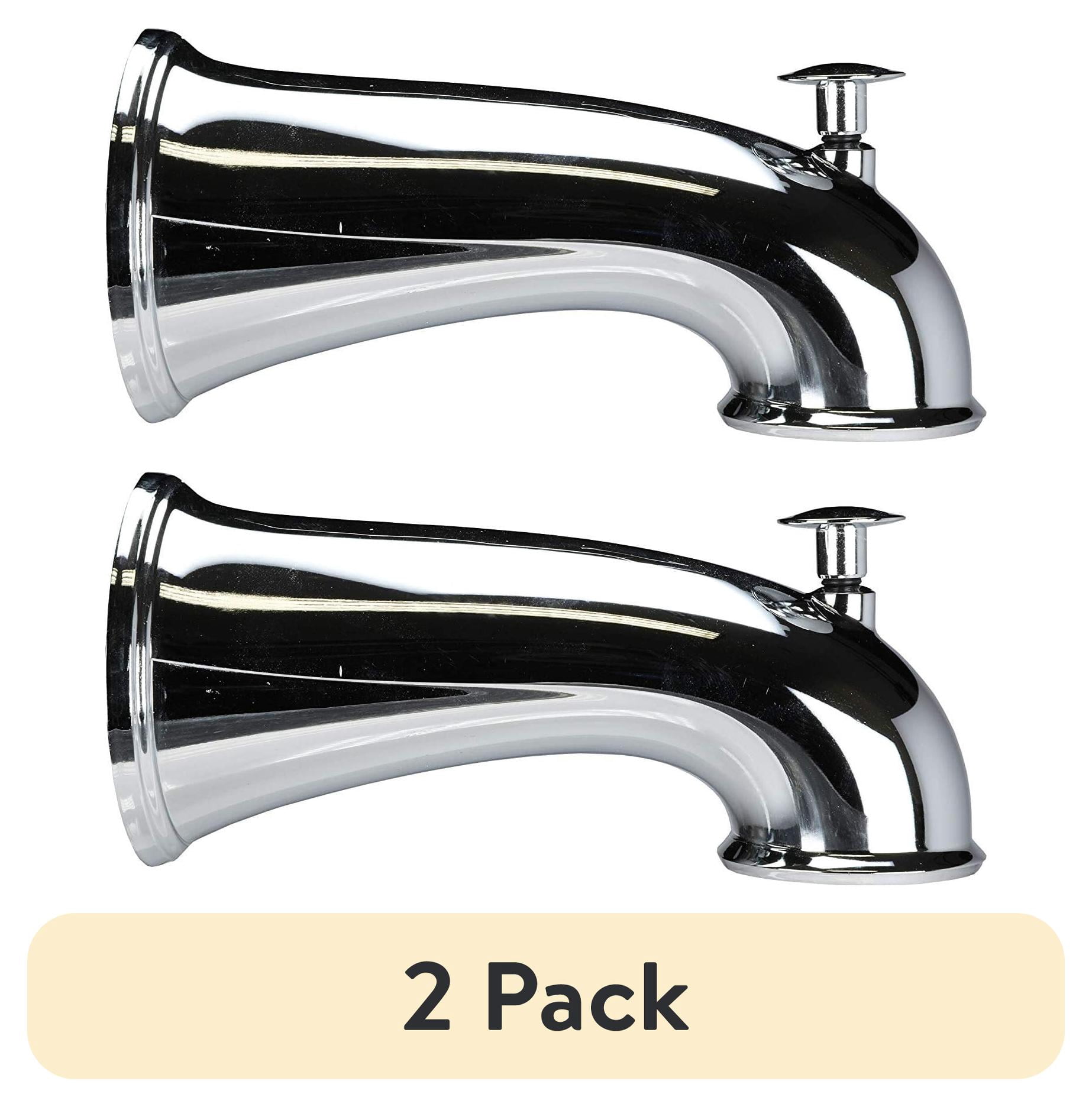 Enhon 6-Inch Slip-On Tub Spout With Pull-Up Diverter – Polished Chrome, Fits 1/2-Inch Copper (5/8" OD) – Includes Hex Wrench
