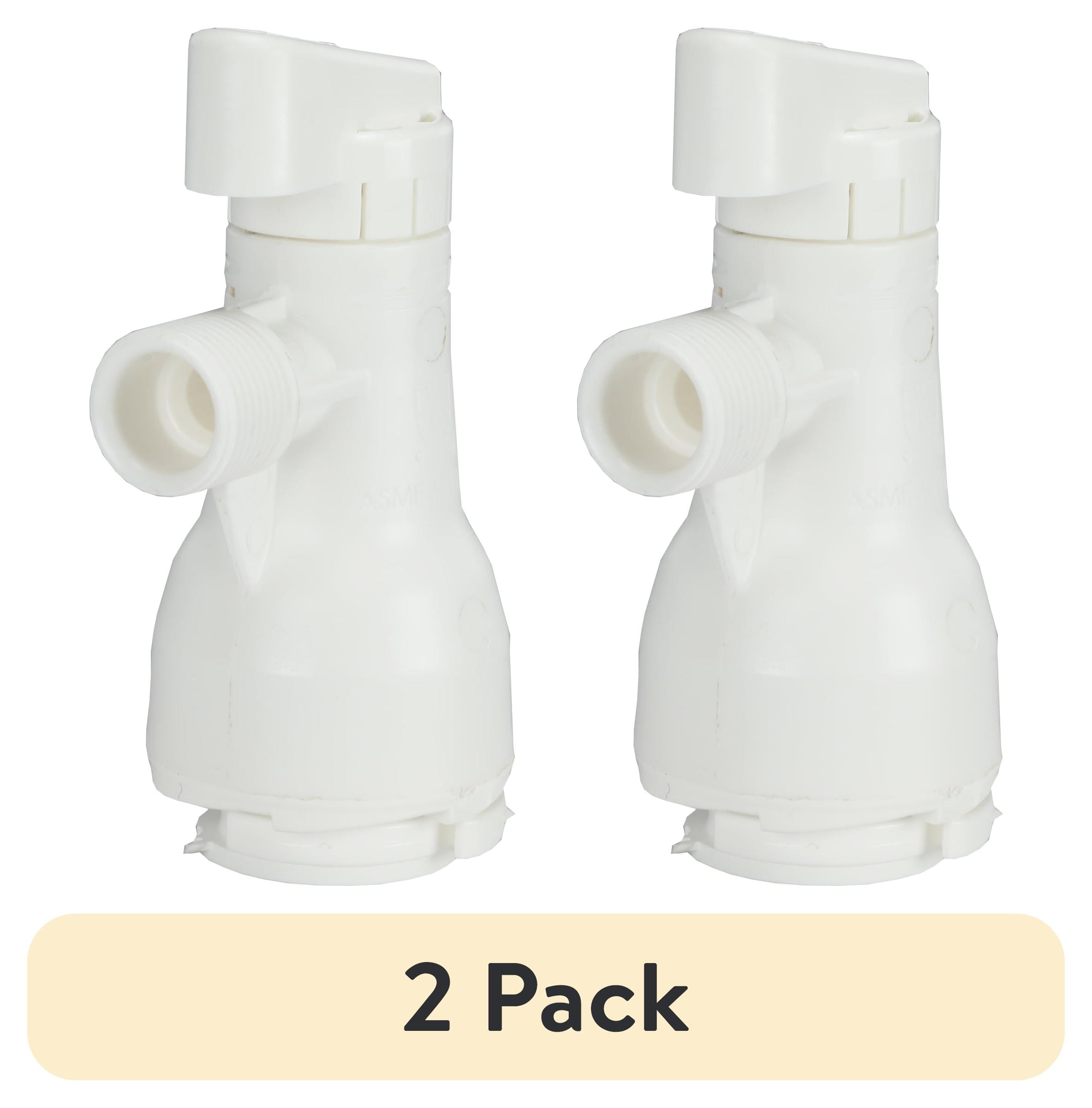 (2 pack) Danco Plastic Push-on Quarter Turn Angle Stop Valve, 0.1 lbs Weight (9DPV-100)