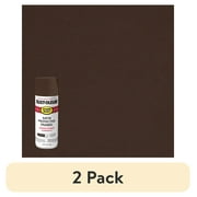 (2 pack) Dark Brown, Rust-Oleum Stops Rust Satin Protective Enamel Spray Paint-597880, 12 oz