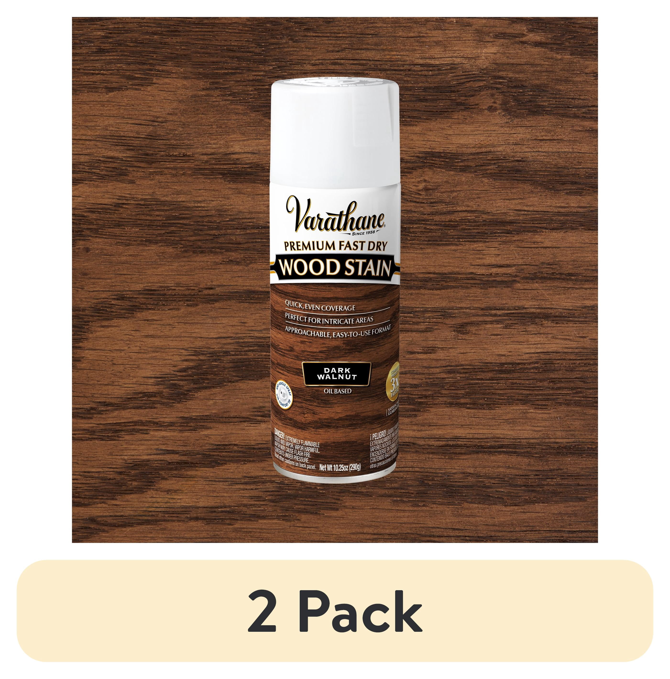 (2 pack) Dark Walnut, Varathane Premium Fast Dry Wood Stain Spray-385549, 10.25 oz