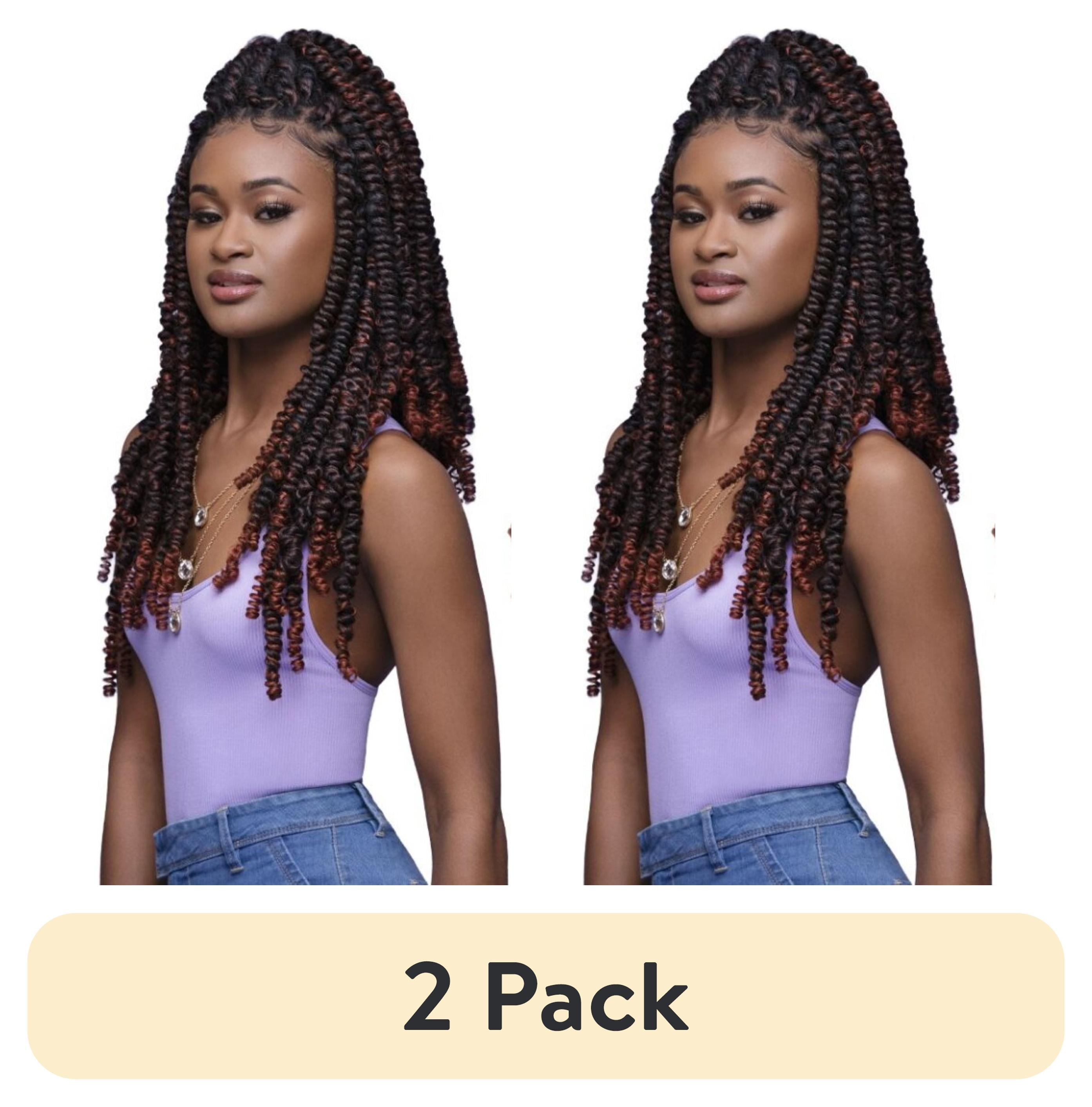 (2 pack) Darling Spring Twist Crochet Hair 2X Pack, 24 inch, #1/350, Female, Adult