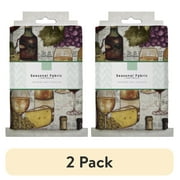 (2 pack) 1 Yard 100% Cotton Gotta Love Wine, Multi-color, 44" Wide for Quilting & Sewing by David Textiles