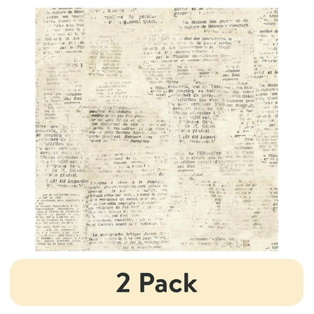 (2 pack) 1 Yard 100% Cotton Love Notes, Cream, 44" Wide for Quilting & Sewing by David Textiles