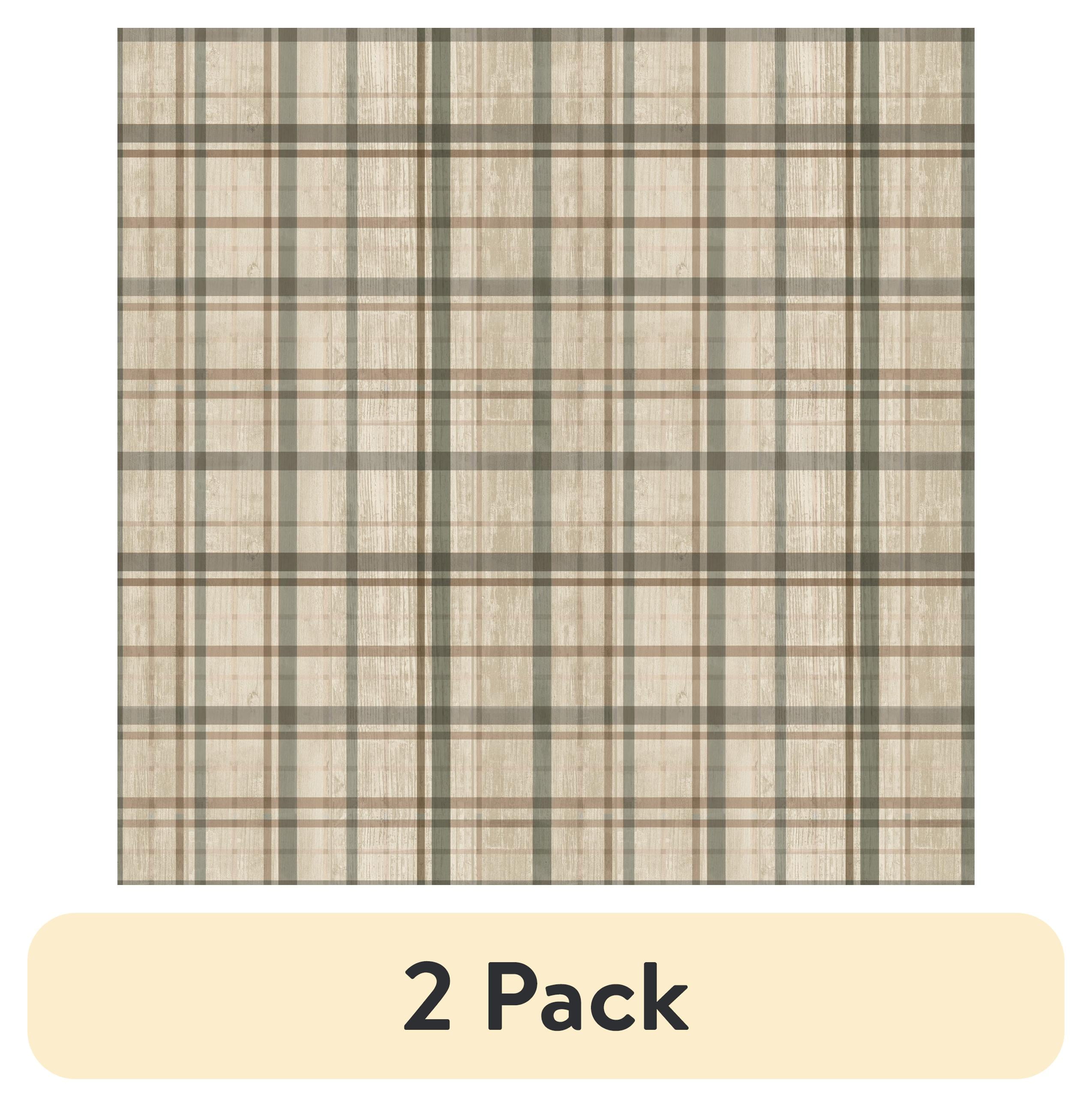(2 pack) 1 Yard 100% Cotton Woodland Plaid, Oak, 44" Wide for Quilting & Sewing by David Textiles