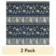 (2 pack) 1 Yard 100% Cotton Country Lace, Blue, 44" Wide for Quilting & Sewing by David Textiles