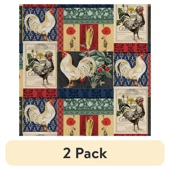 (2 pack) 1 Yard 100% Cotton Country Lane, Multi-color, 44" Wide for Quilting & Sewing by David Textiles