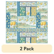 (2 pack) 1 Yard 100% Cotton Mediterranean Breeze, Multi-color, 44" Wide for Quilting & Sewing by David Textiles