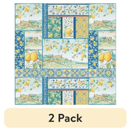 (2 pack) 1 Yard 100% Cotton Mediterranean Breeze, Multi-color, 44" Wide for Quilting & Sewing by David Textiles