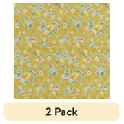 (2 pack) 1 Yard 100% Cotton Mediterranean Lemons, Yellow, 44" Wide for Quilting & Sewing by David Textiles