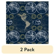 (2 pack) Half-Yard 100% Cotton Celestial Maps, Blue, 44" Wide for Quilting & Sewing by David Textiles