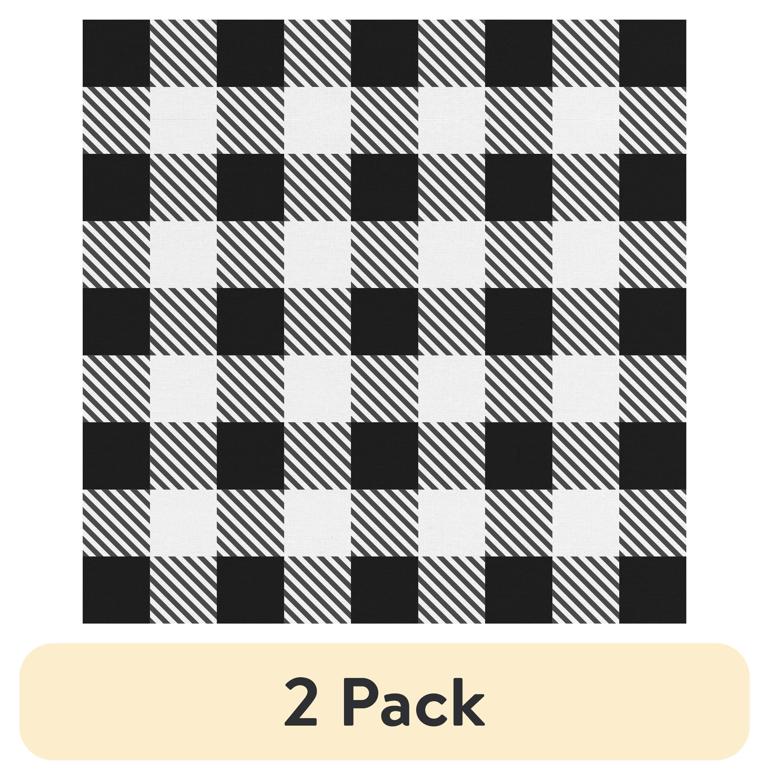 (2 pack) 2 Yards 100% Cotton Gingham, Black, 44" Wide for Crafts by David Textiles