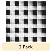 (2 pack) 2 Yards 100% Cotton Gingham, Black, 44" Wide for Crafts by David Textiles
