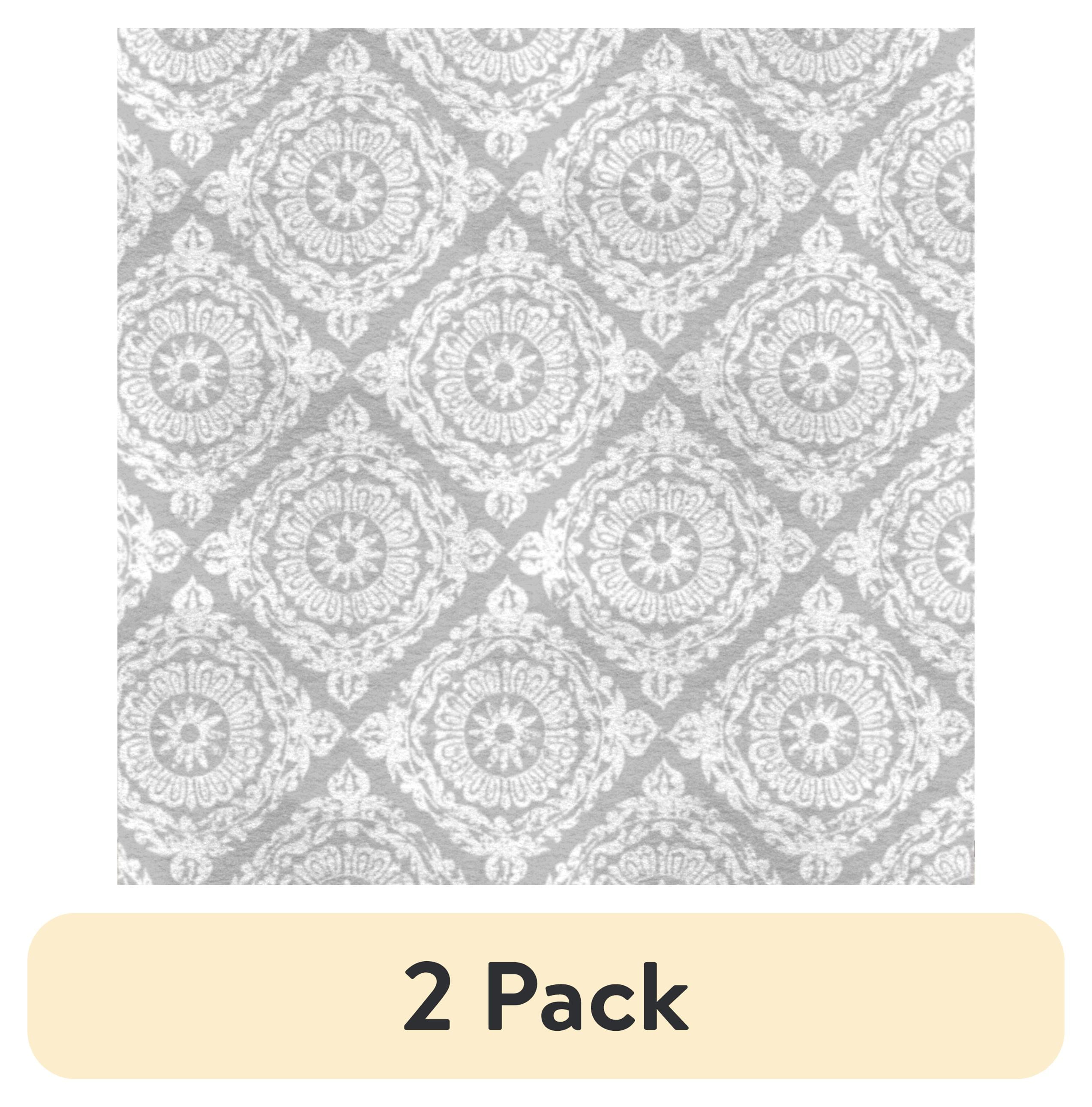 (2 pack) Mainstays 1.5 Yards 100% Polyester Heavenly Plush Damask, Gray, 60 Wide for Crafts