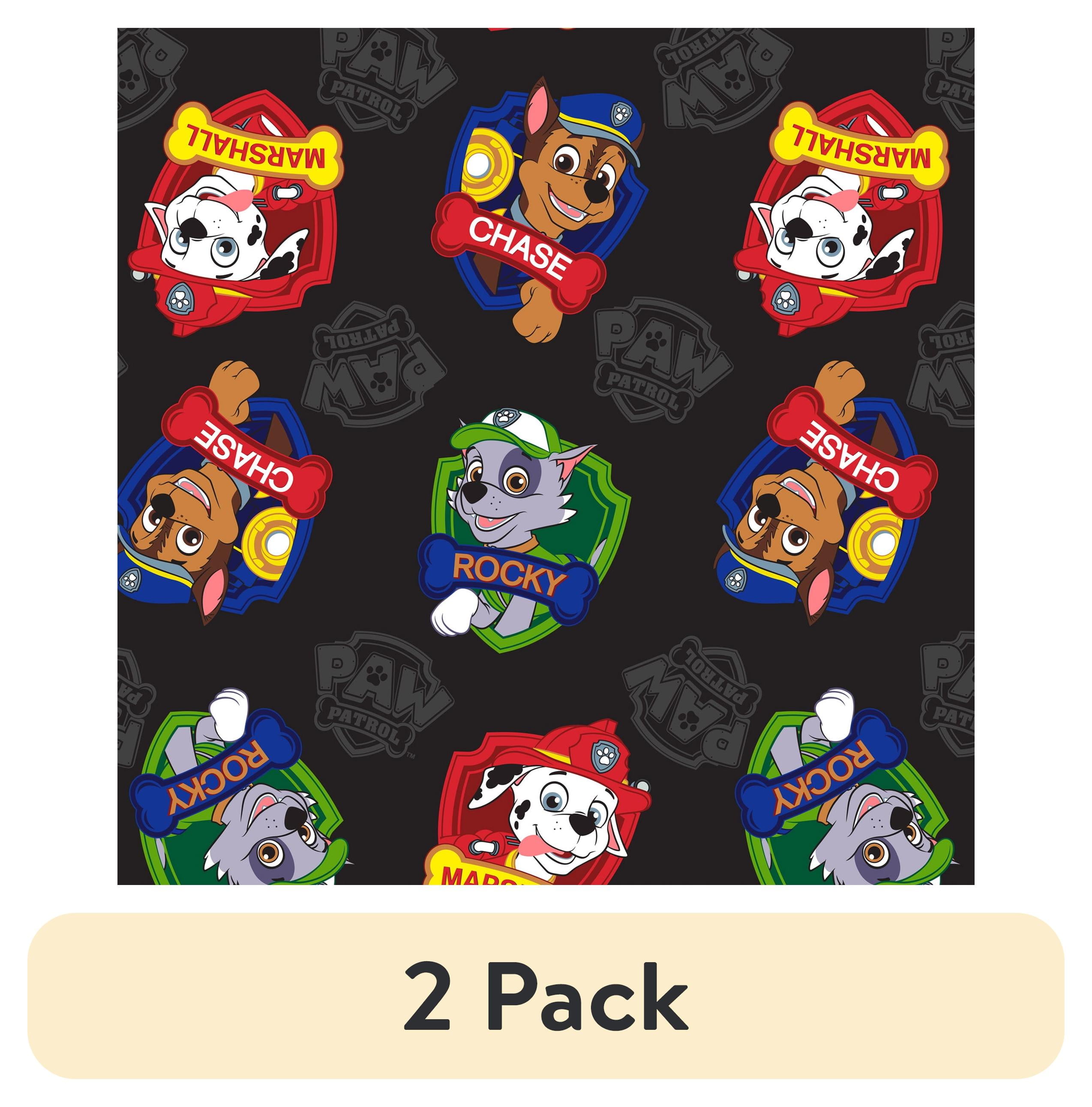 (2 pack) Paw Patrol 1.5 Yards 100% Polyester Heavenly Plush Marshall, Chase and Rocky, Multi-color, 60" Wide for Crafts