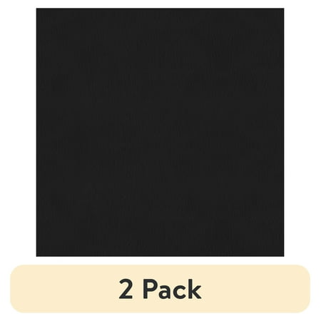 (2 pack) Mainstays 1.5 Yards 100% Polyester Brushed Fleece Solid, Black, 60" Wide for Crafts