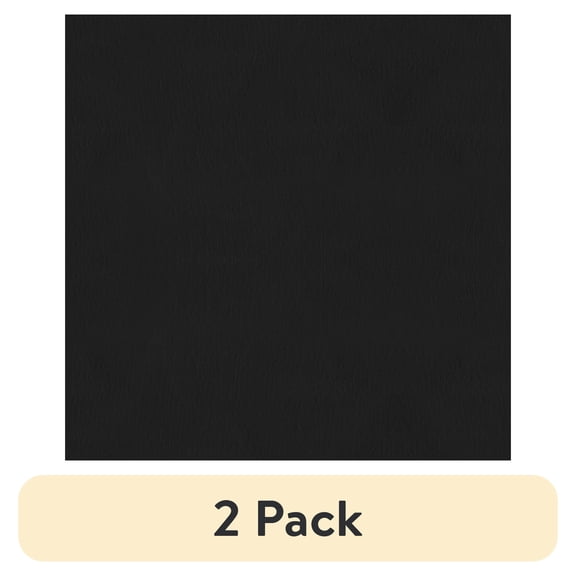 (2 pack) Mainstays 1.5 Yards 100% Polyester Brushed Fleece Solid, Black, 60" Wide for Crafts