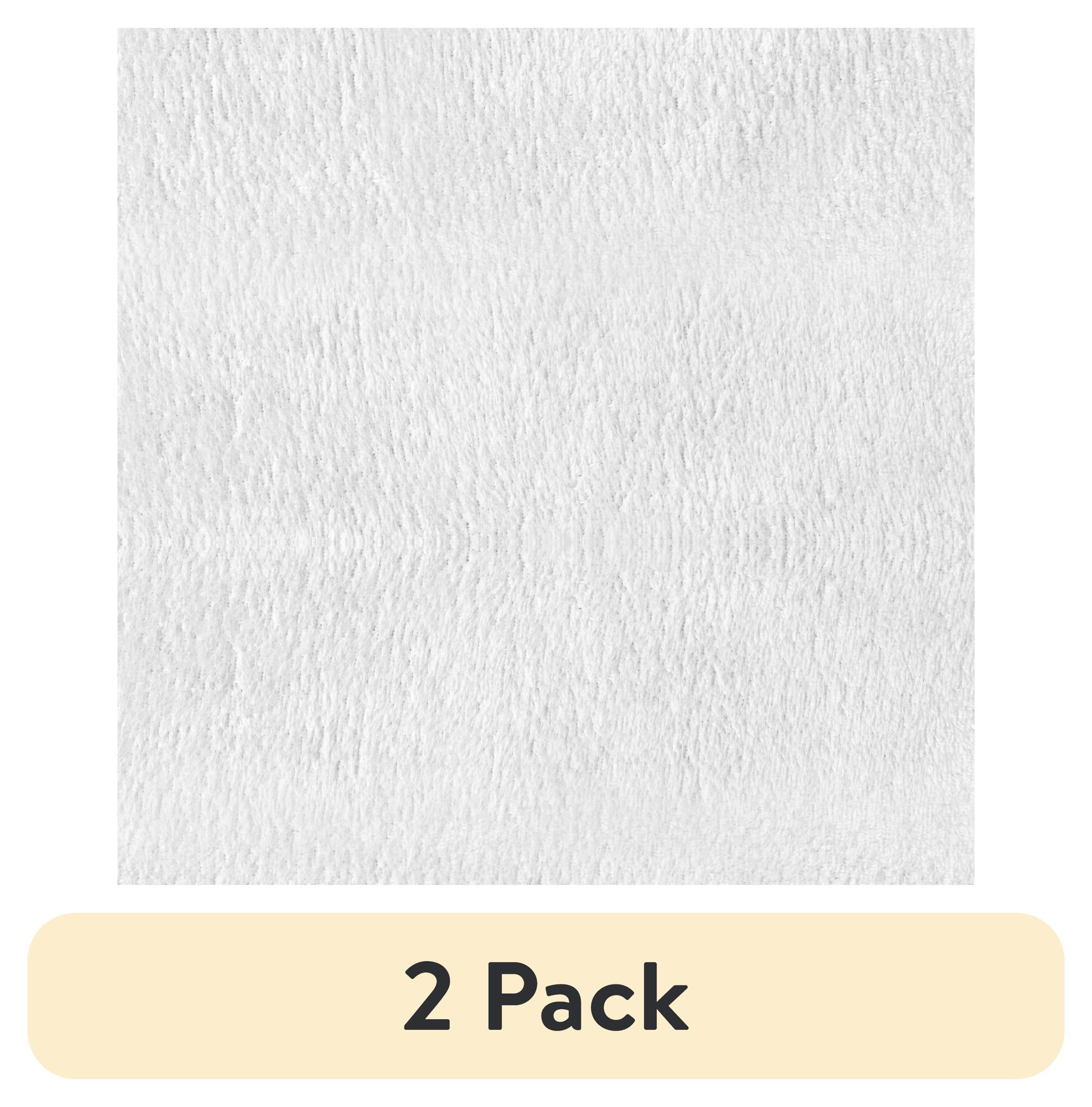 (2 pack) Mainstays 1.5 Yards 100% Polyester Brushed Fleece Solid, White, 60" Wide for Crafts
