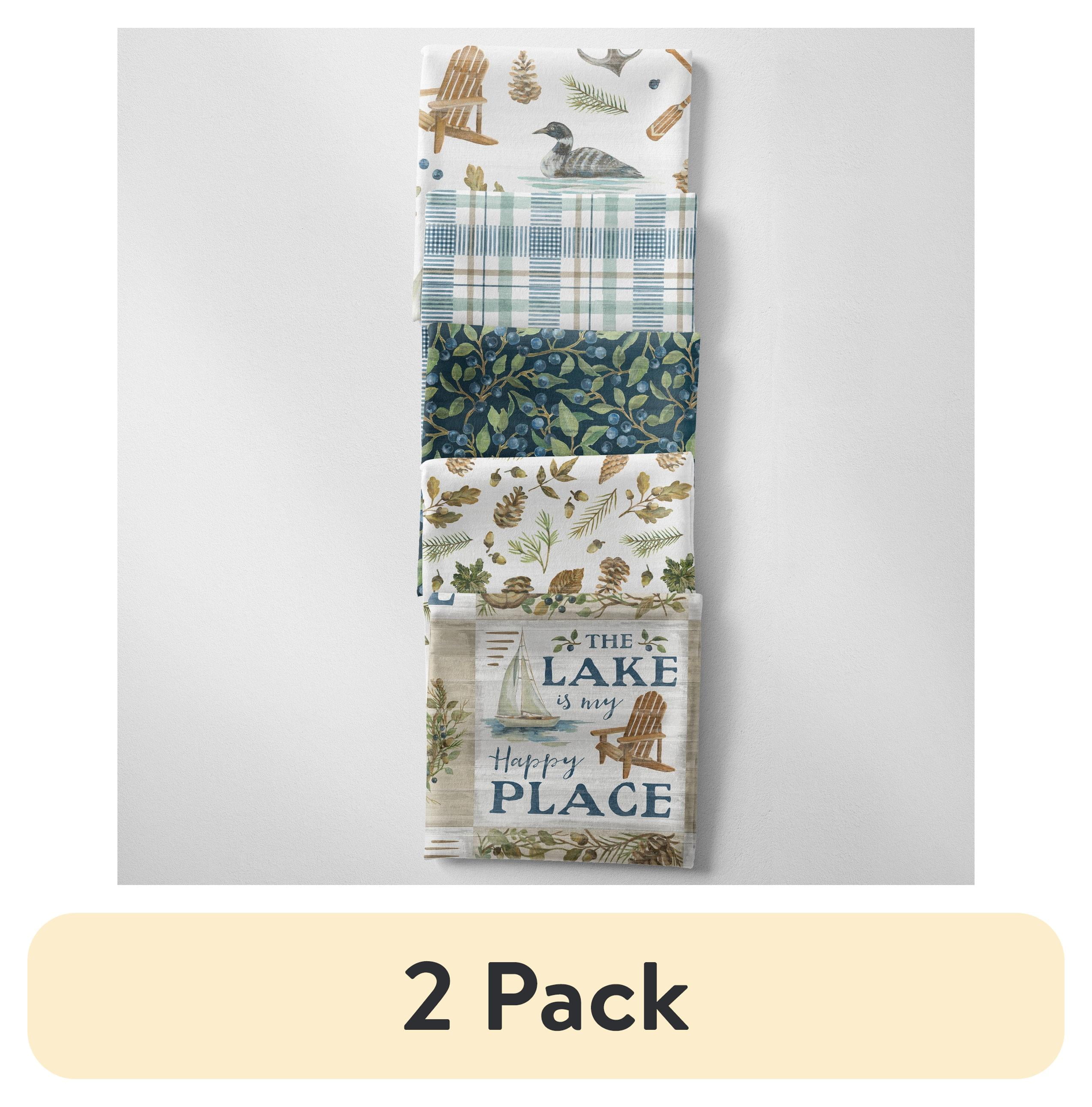 (2 pack) David Textiles 18" x 21" 100% Cotton Lake, Multi-color, for Quilting & Sewing, 5 Pieces