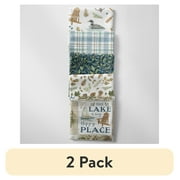 (2 pack) David Textiles, Inc. 21" x 18" 100% Cotton Lake Precut Fat Quarters, 5 Pieces