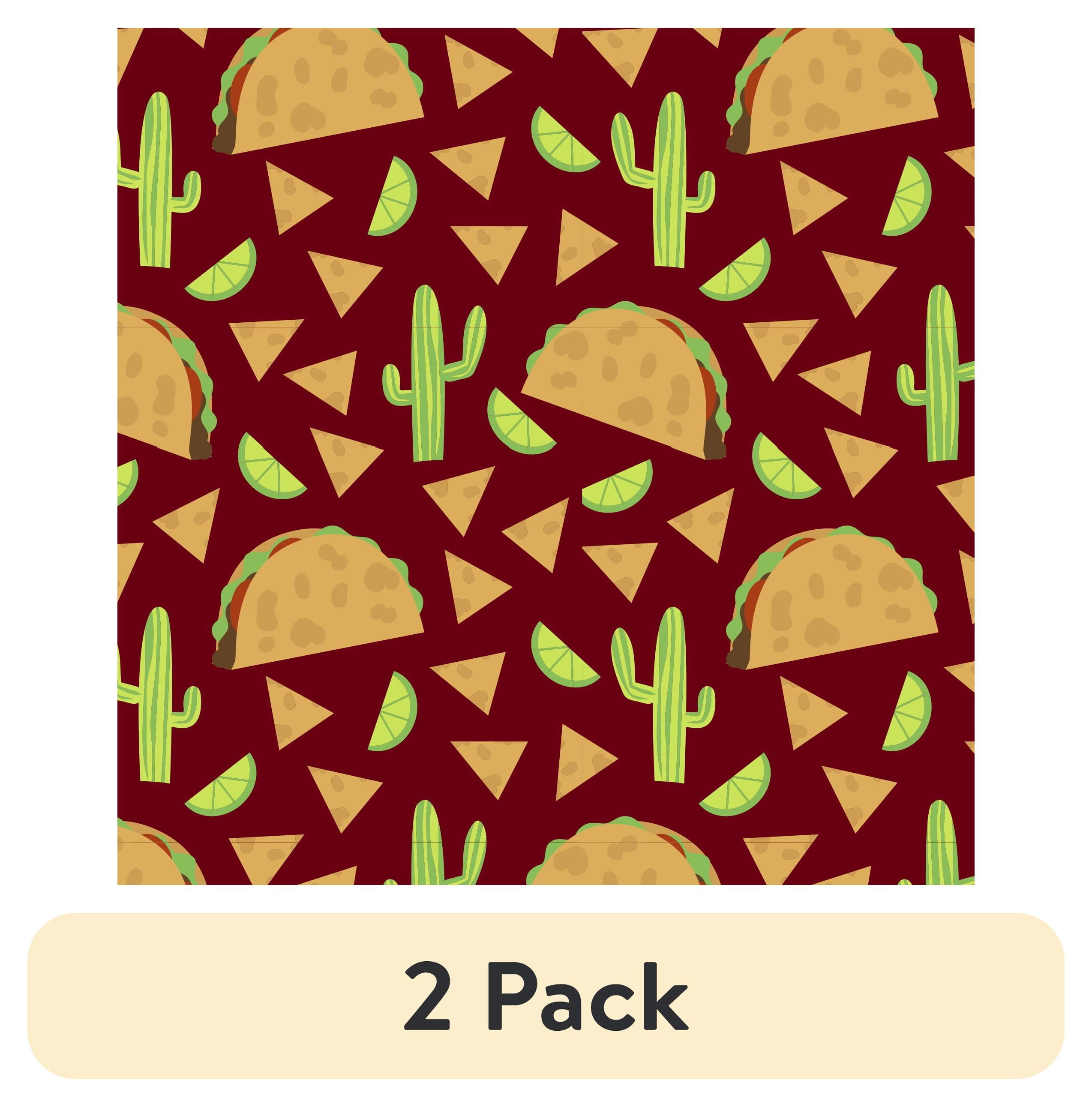 (2 pack) David Textiles, Inc. 36" x 44" 100% Cotton Taco Toss Precut Sewing & Craft Fabric, Brown