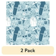 (2 pack) David Textiles, Inc. 44" x 36" 100% Cotton Nurses Doctors Precut Sewing & Craft Fabric, Blue